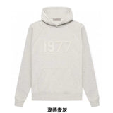 ESSENTIALS Hoodie Top Version Season 7 Main Line1977Letter Pullover Men's Women's Hoodie Flocking Sweater Coat Hoodie