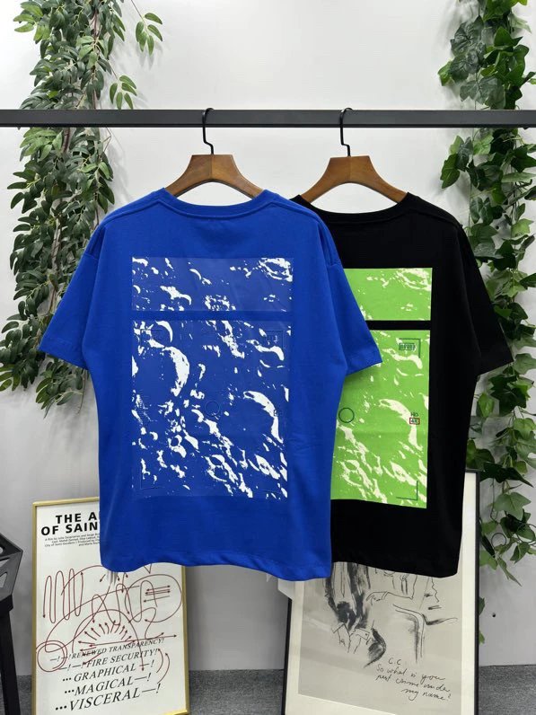 OFF-White T-shirt Top Version Counter Same Style Cotton Short Sleeve T T-shirt Men's and Women's Loose Summer Base Casual Half Sleeve