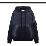 Stone Island Hoodie American Fashion Brand High Street Armband Zipper Stone Cardigan Sweater Hooded Sports Leisure Couple Coat Pure Cotton