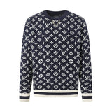 Louis Vuitton LV Sweater Full logo Jacquard Crew Neck Sweater Long Sleeve Pullover Thickened Lazy Style OS Loose Fit Unisex Knit Top Jacket Versatile Casual Wearable Inside and Outside