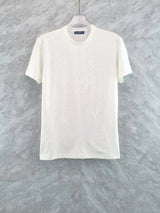 Louis Vuitton LV T-shirt Full-body Double Jacquard logo round Neck Short Sleeve25ss New Pure Cotton Unisex Style T T-shirt OS Loose Fit Base Shirt Top Half Sleeve T-Shirt
