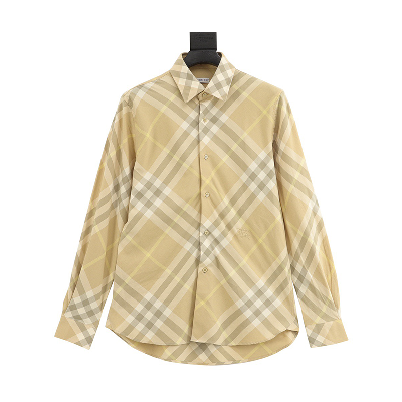 Burberry Shirt Large Plaid Cotton Long-Sleeved Shirt for Men and Women