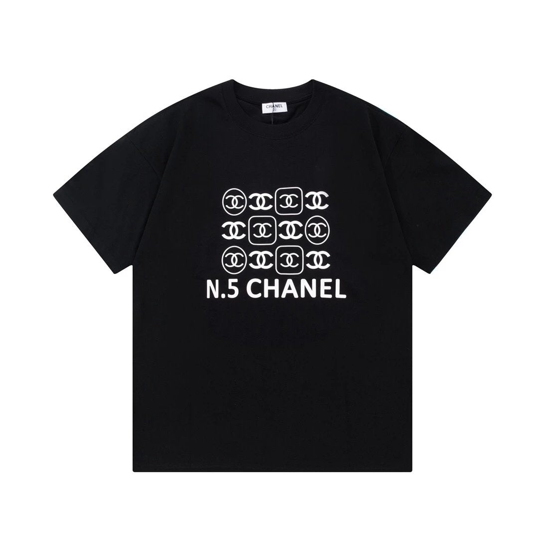 Chanel T-shirt Short Sleeve T T-shirt High Quality Fashion Big Brand2024Summer New Digital Printing Letters logo Men's and women's same style short sleeve T T-shirt
Color：White and Black
Size：XS-L