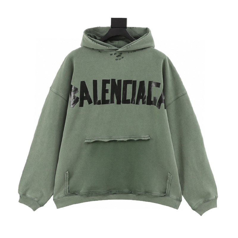 Balenciaga Hoodie Pattern Paper Adhesive Tape Hoodie for Men and Women