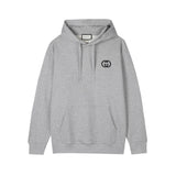 Gucci Hoodie Chest Embroidery Small logo Hooded Sweatshirt Pure Cotton Jacket Hoodie Top Unisex Sports Casual OS Loose fit versatile style