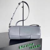 Bottega Veneta Women's Bag Top version 【Super Genuine Goods Leather】New caro Round Bag Boston Bag Bucket Bag Men's and Women's Crossbody Woven Bag Fashion Shoulder Messenger Bag Women's Bag Spring and Summer New“Arco”Bucket Bag Pillow Bag