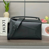 LOEWE Backpack Top version 【Super Version Original Factory】New Size for Counter Synchronization Puzzle Handbag Geometric Messenger Bag Men's Bag Large Shoulder Bag Messenger Bag Handbag Men's and Women's Bags New sise Large Geometric Men's Bag Map Pack33c