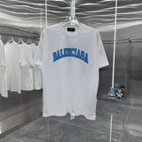 Balenciaga T-shirt Alphanumeric Characters Before and After01Printing logo round Neck Short Sleeve25ss New Pure Cotton Unisex Style T Casual T-Shirt Base Layer Shirt OS Loose Fit Half Sleeve Top Plus Size