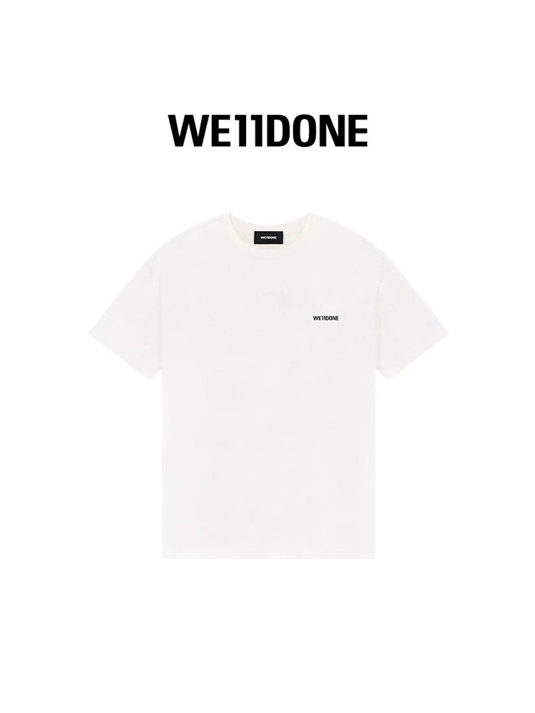 We11done T-shirt Top Version Neutral Classic for Men and Women LOGO Loose Baggy Fashion round Neck T T-shirt