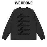 We11done Hoodie Top Version Zhao Lusi Yang Mi Long Sleeve T T-shirt Color Graffiti Letters Gradient Spring and Autumn