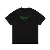 PRADA T-shirt Chest Letter Direct Spray Printing Logo Logo Crew Neck Short Sleeve25ss New Pure Cotton Unisex Style T T-shirt OS Loose Fit Base Shirt Top Half Sleeve T-Shirt