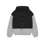 ESSENTIALS Hoodie Top Version New Double Line Letter Printing Men's Color Stitching Hoodie