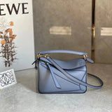 LOEWE Women's Bag Top version 【Level Surrogate Shopping】puzzle Geometric Bag Women's Bag mini18cm Mini Geometric Bag Crossbody Bag Small Size24cm Medium29cm Splicing Box Bag loewe Classic Geometric Crossbody Bag