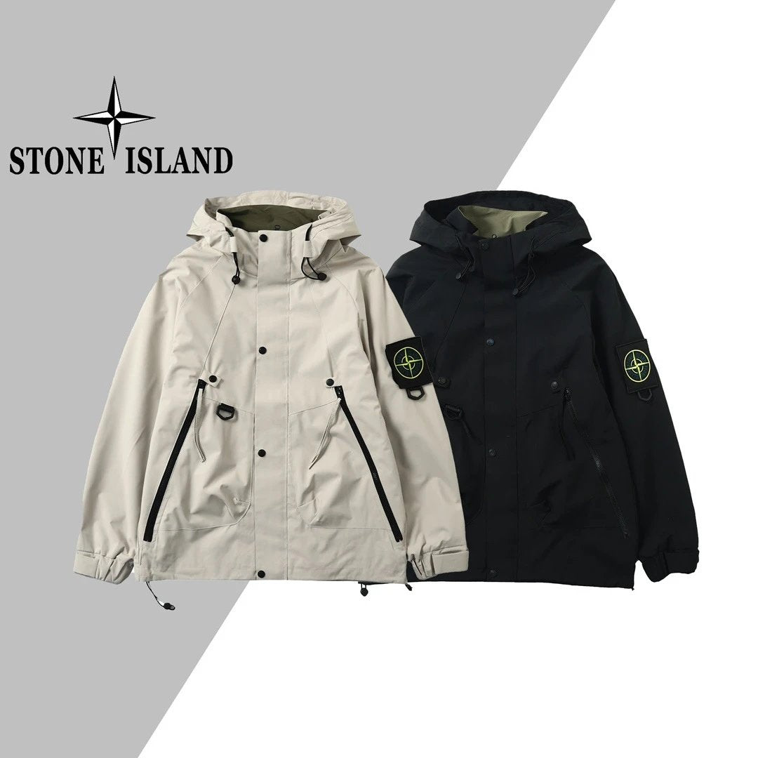 Stone Island Jackets Coats One piece dropshipping2024Autumn New Trendy Detachable Velcro Medal Coat Jacket Men and Women Same Style