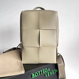 Bottega Veneta Men's Bag Top version Original Imported Leather Surrogate Shopping Grade Latest Large Plaid Woven Backpack Arco Storage Bag Men's Bag Large Backpack Casual Bag Hiking Backpack Luggage Bag Fashion Feeling Full as Always Leather Super Texture