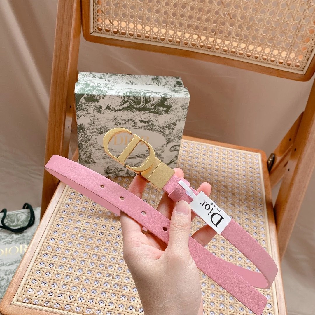 Dior Belt Top version Original Order Belt Genuine Cattlehide Leather Surface Belt Women's Belt Double-Sided Head Layer Cowhide Universal Business Women's Belt Women's Business Casual Belt Belt Women's High-End Belt2.0cm