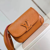 Louis Vuitton LV Women's Bag Top version 2022New Original Order BUCI Handbag Full Leather Water Ripple Stitching Lychee Pattern Women's Bag Shoulder Crossbody Portable Underarm Bag M59386Black m59457White m59459m59460Rose Red