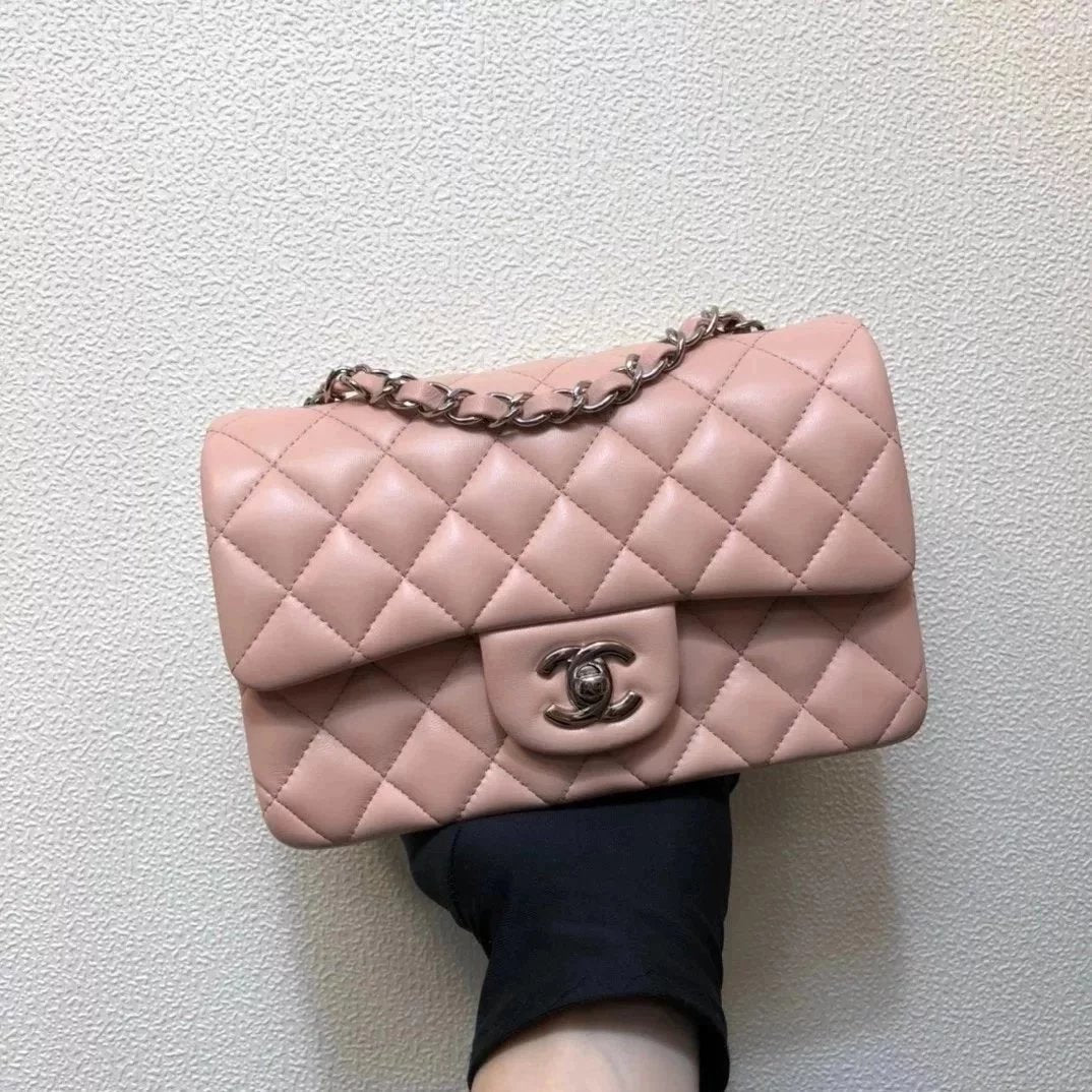 Chanel Women's Bag Top version 【Surrogate Shopping Version Genuine Goods Leather】l Classic CF Large Package mini20cm1116CF Fang Fat Flap Bag Original Sheepskin Women's Bag Chain Bag Crossbody Bag Caviar Cowhide CF20cm