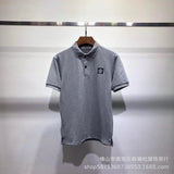 Stone Island T-shirt Summer New European and American Fashion Brand Compass Embroidery polo Short Sleeve Men and Women Same Style Loose Cotton T T-shirt One Piece Dropshipping