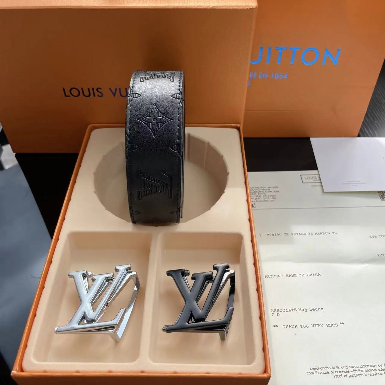 Louis Vuitton LV Belt Double Buckle Gift Box Belt