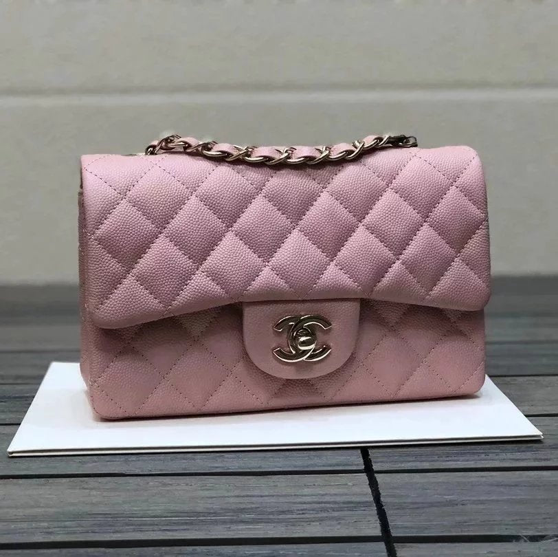 Chanel Women's Bag Top version 【Surrogate Shopping Version Genuine Goods Leather】l Classic CF Large Package mini20cm1116CF Fang Fat Flap Bag Original Sheepskin Women's Bag Chain Bag Crossbody Bag Caviar Cowhide CF20cm