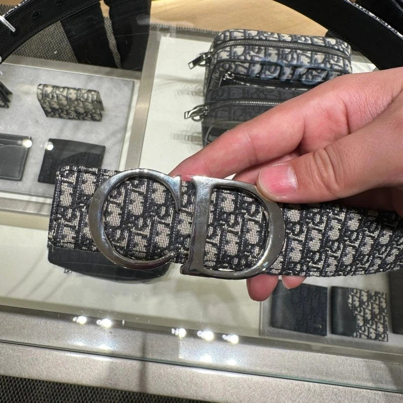 Dior Belt Men's Classic Belt Jacquard Letters logo Double-Sided Cowhide Casual Belt for Women