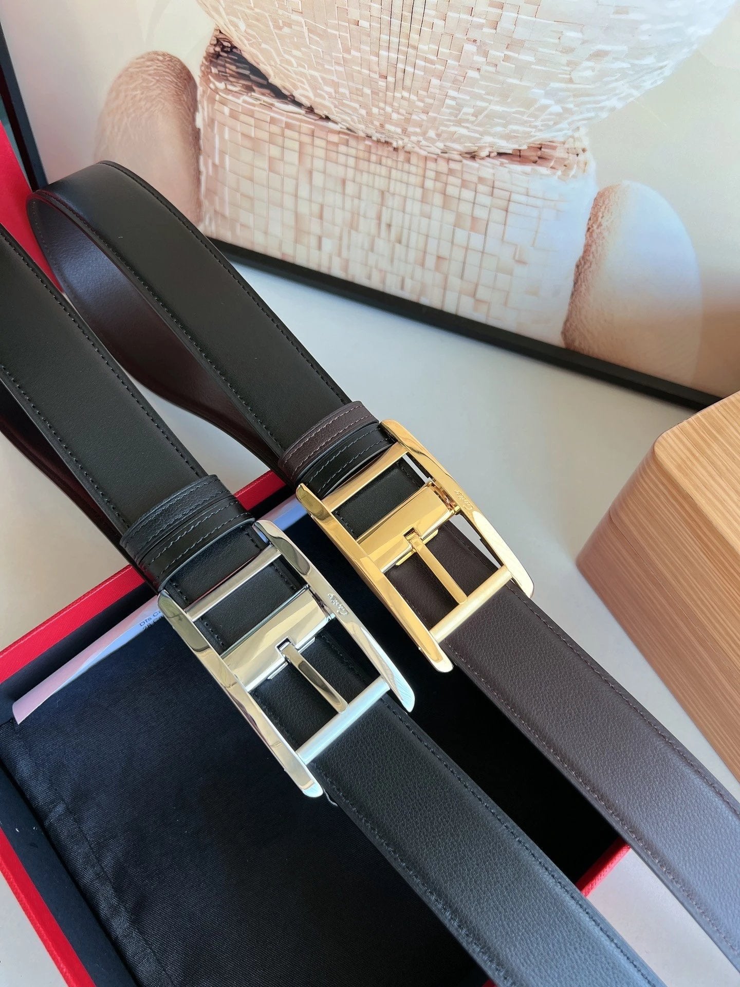 Cartier Belt Top version Original Order in Stock Belt Men2021Men's Italian Leather Belt Metal LOGO Formal Wear Belt Width3.5Belt Male