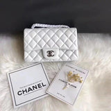 Chanel Women's Bag Top version 【Surrogate Shopping Version Genuine Goods Leather】l Classic CF Large Package mini20cm1116CF Fang Fat Flap Bag Original Sheepskin Women's Bag Chain Bag Crossbody Bag Caviar Cowhide CF20cm