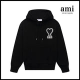 Ami Hoodie Ami Hoodie Couple Suit Classic Love Cotton Loose round Neck Raglan Hooded Sweater Leisure Tappered Trousers-CY