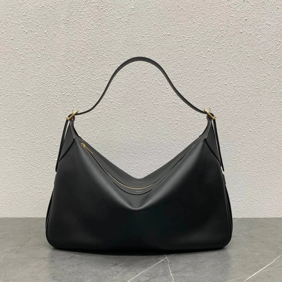 Celine women's bag Top version 【Original Leather Highest Version】23Beautiful Ceiling in Early Spring LargeRomy Large Underarm Bag Mummy Bag for Women Commuter Bag Romy Large Tote Bag Calf Leather Women's Bag Small Size197443Large Size110793