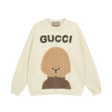 Gucci Hoodie Cartoon Character logo Round Neck Sweatshirt Long Sleeve Base Shirt Jacket Top Fashion Unisex Sports Casual Loose Fit Versatile Autumn Winter New Arrival