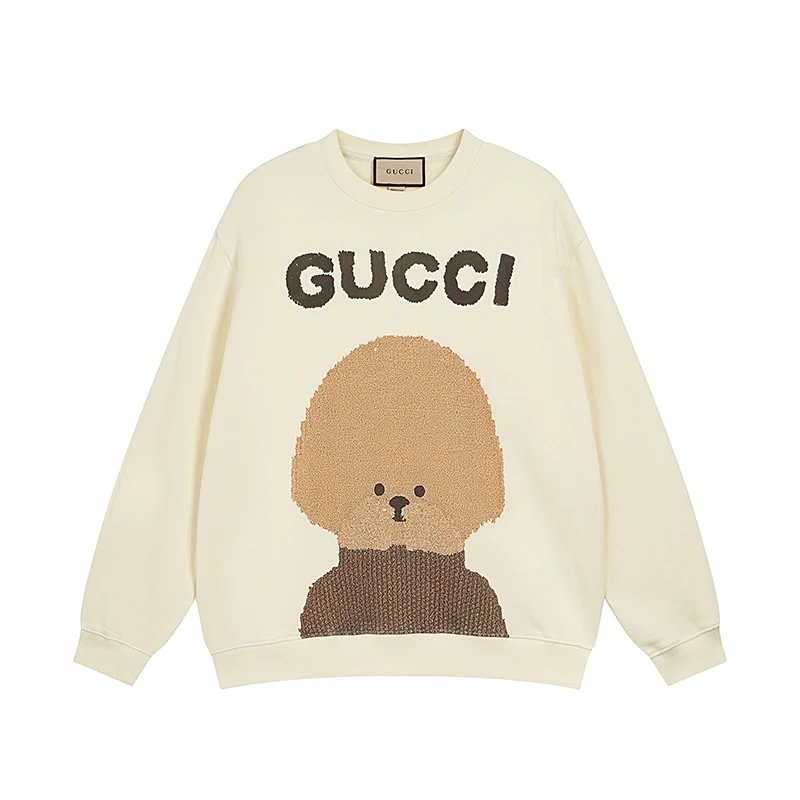Gucci Hoodie Cartoon Character logo Round Neck Sweatshirt Long Sleeve Base Shirt Jacket Top Fashion Unisex Sports Casual Loose Fit Versatile Autumn Winter New Arrival