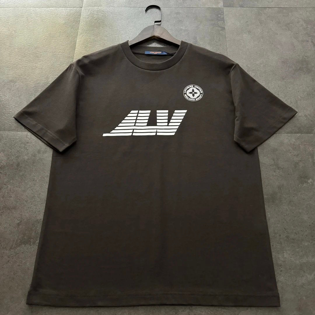 Louis Vuitton LV T-shirt Angel Hand Print on Back logo round Neck Short Sleeve25ss New pure cotton T Unisex T-Shirt OS Drop Shoulder Loose Fit Base Shirt Top T-Shirt Short Sleeve