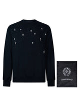 Chrome Hearts Hoodie Heavy Embroidered Starry Sky Round Neck Sweatshirt Casual Loose Fit Pure Cotton Terry Pullover Sportswear Top os Unisex Style24ss Autumn and Winter New Products