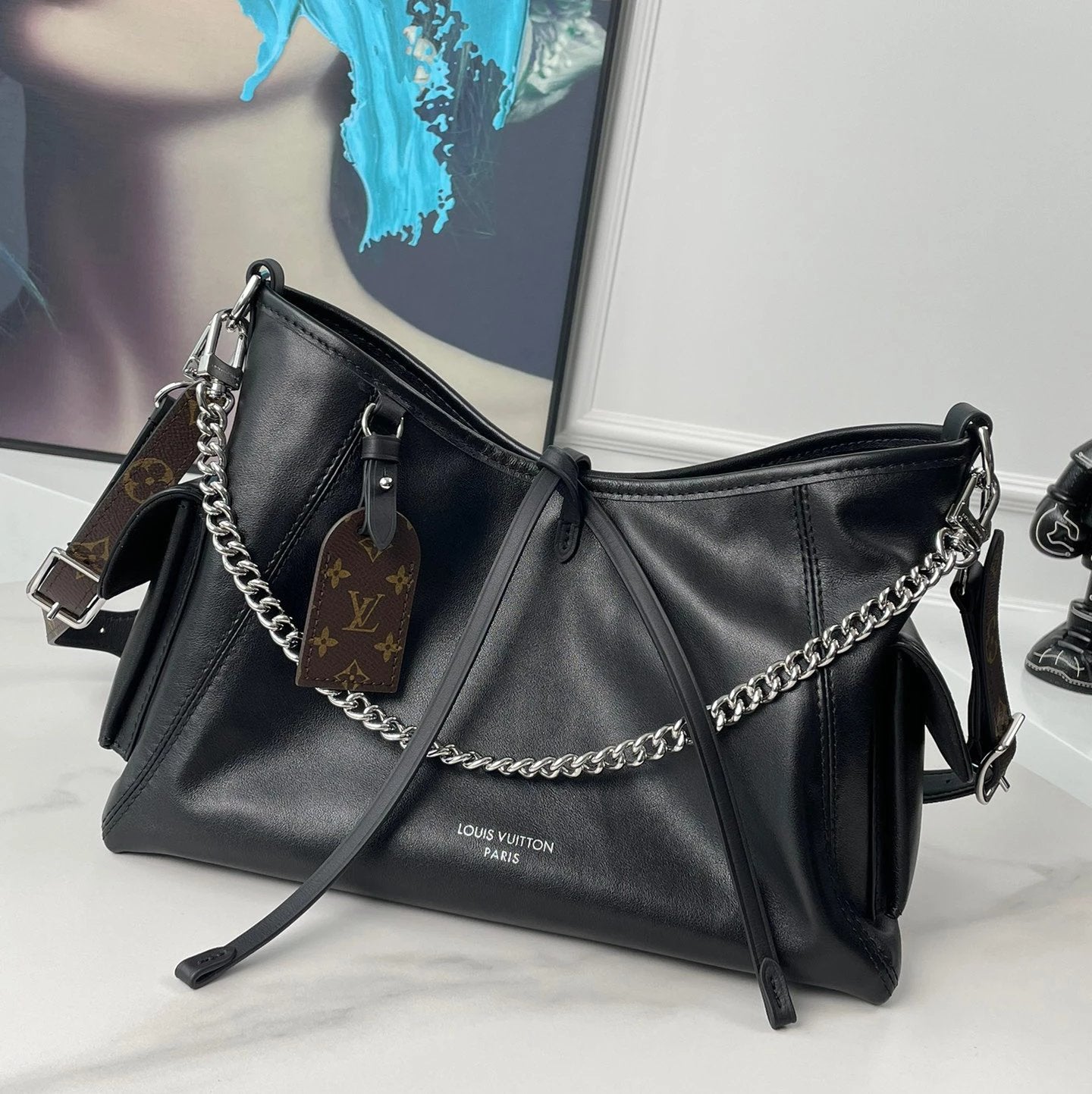 Louis Vuitton LV Women's Bag Top version Cream Blue Taro Purple Light Pink Tote Bag Handbag Underarm Bag Shoulder Handbag Women's Bag Medium Handbag Black Denim Denim Tote Bag