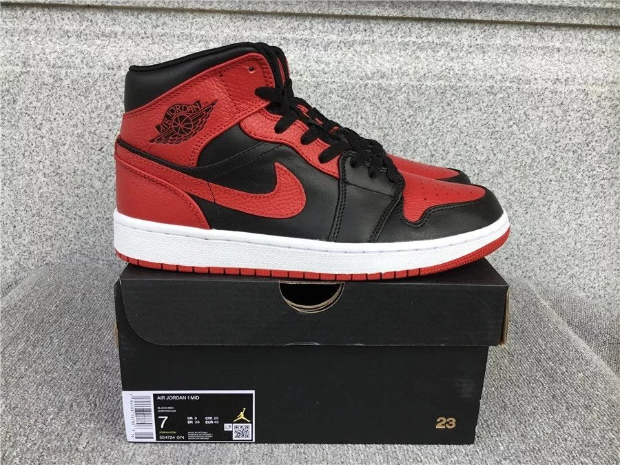 Air Jordan 1 Mid shoes New All-Match Trendy Men's Casual Sports Shoes