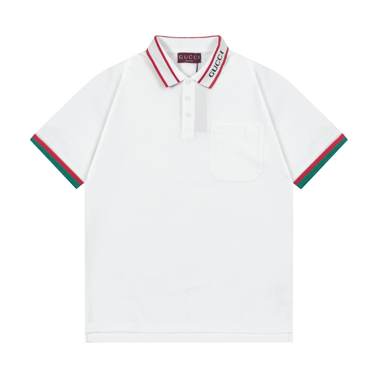 Gucci T-shirt Letters logo Woven Ribbon Collar POLO Shirt Lapel Short Sleeve25ss New Unisex Summer Loose Short Sleeve T Business Commuter Short Sleeve Shirt Plus Size T-Shirt
