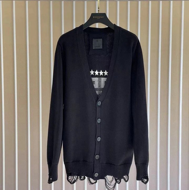 Givenchy Sweater Top Version Men's Classic Letters logo Black Panel Sweater Sweater