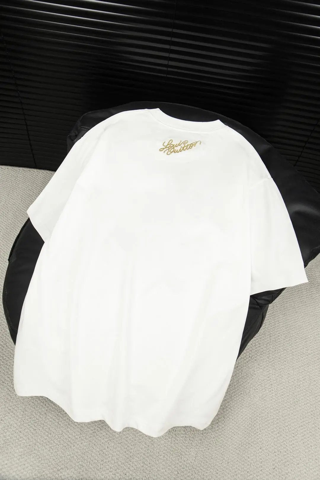 Louis Vuitton LV T-shirt Front Double Dog Logo Print logo round Neck Short Sleeve25ss New Pure Cotton Unisex Style T T-shirt OS Loose Fit Base Shirt Top Half Sleeve T-Shirt