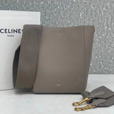 Celine women's bag Top version 【】SangleBucket Small Size Bucket Classic Lychee Grain Surface Cow Leather Wide Shoulder Strap Bucket Bag Shopping Bag Shoulder Women's Corssbody Bag