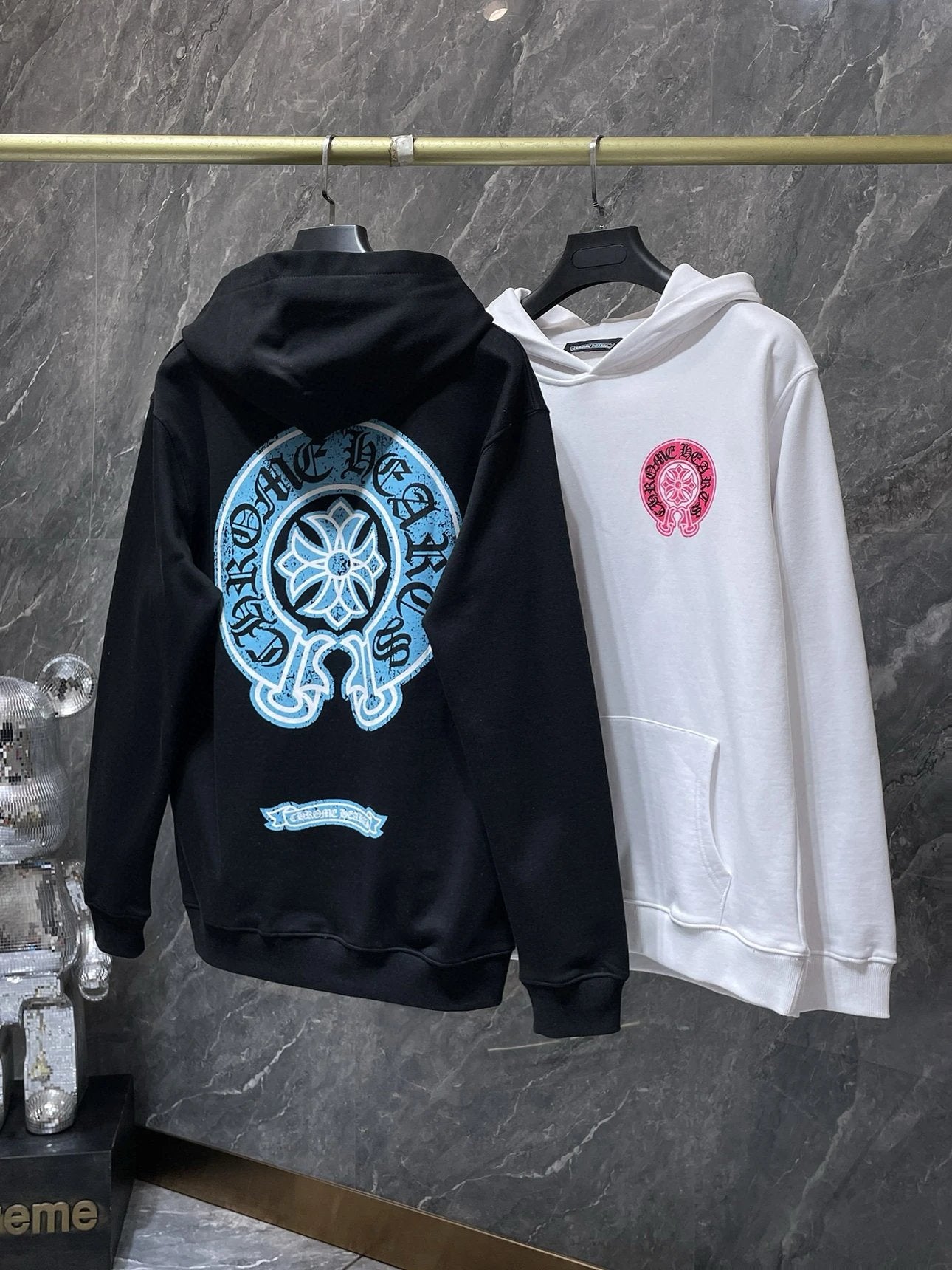 Chrome Hearts Hoodie Top Version Counter Same Style Fashion Brand2024Cotton Wide Casual Loose Hooded Sweater Men's and Women's Hoodies