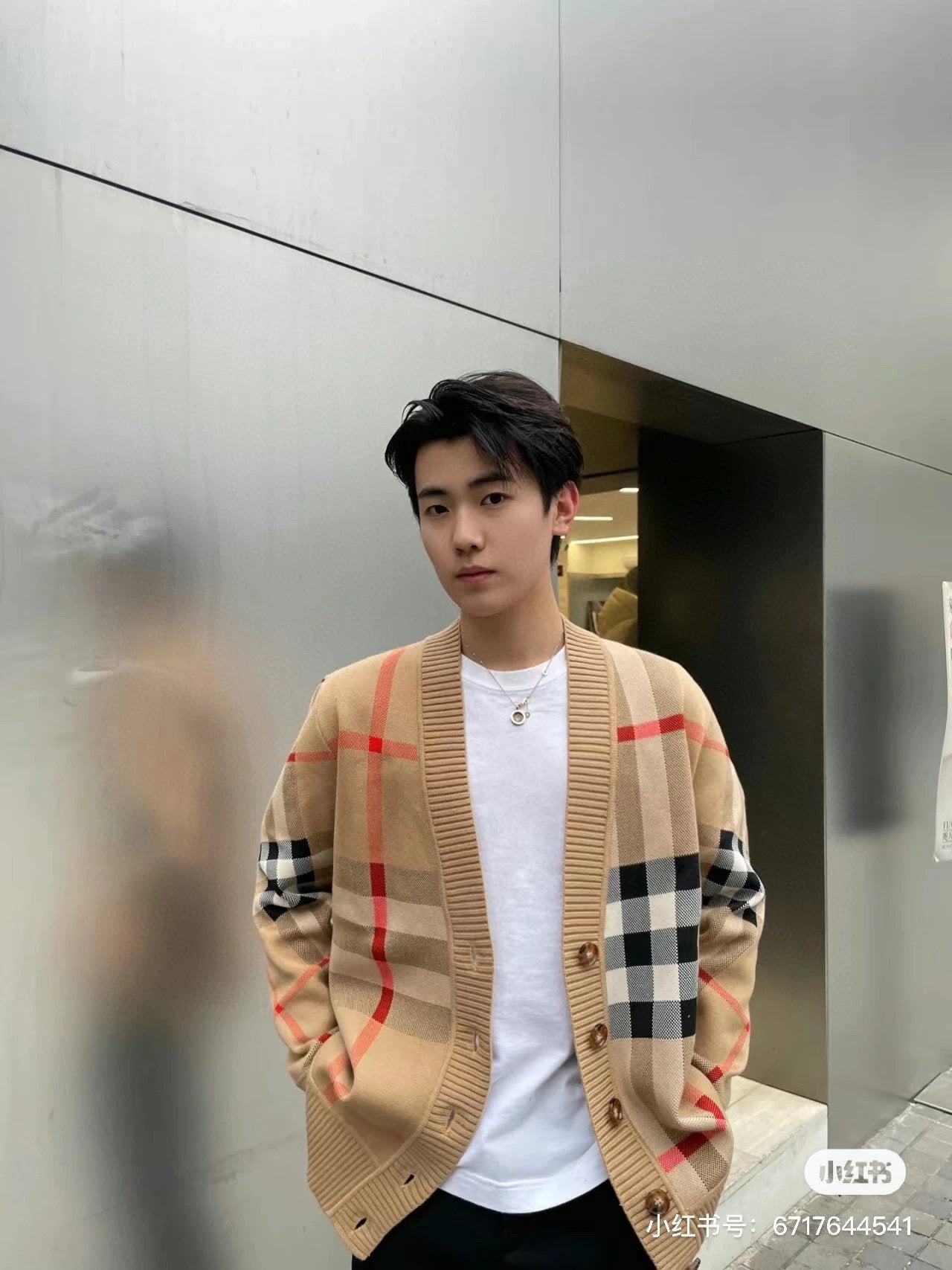 Burberry Sweater 23ss Classic Evergreen Plaid Cardigan Long Sleeve Sweater Coat Unisex