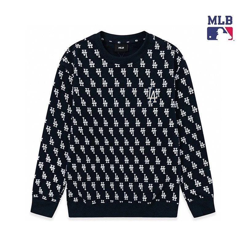 MLB Hoodie Top Version Counter Same Style Crew Neck Pullover Sweatshirt Top Men and Women Same Style Autumn and Winter Leisure