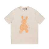 Gucci T-shirt Chest Letter Jacquard Bear Print logo round Neck Short Sleeve25ss New pure cotton T Unisex T-Shirt OS Loose Fit Base Shirt Top Half Sleeve T-Shirt