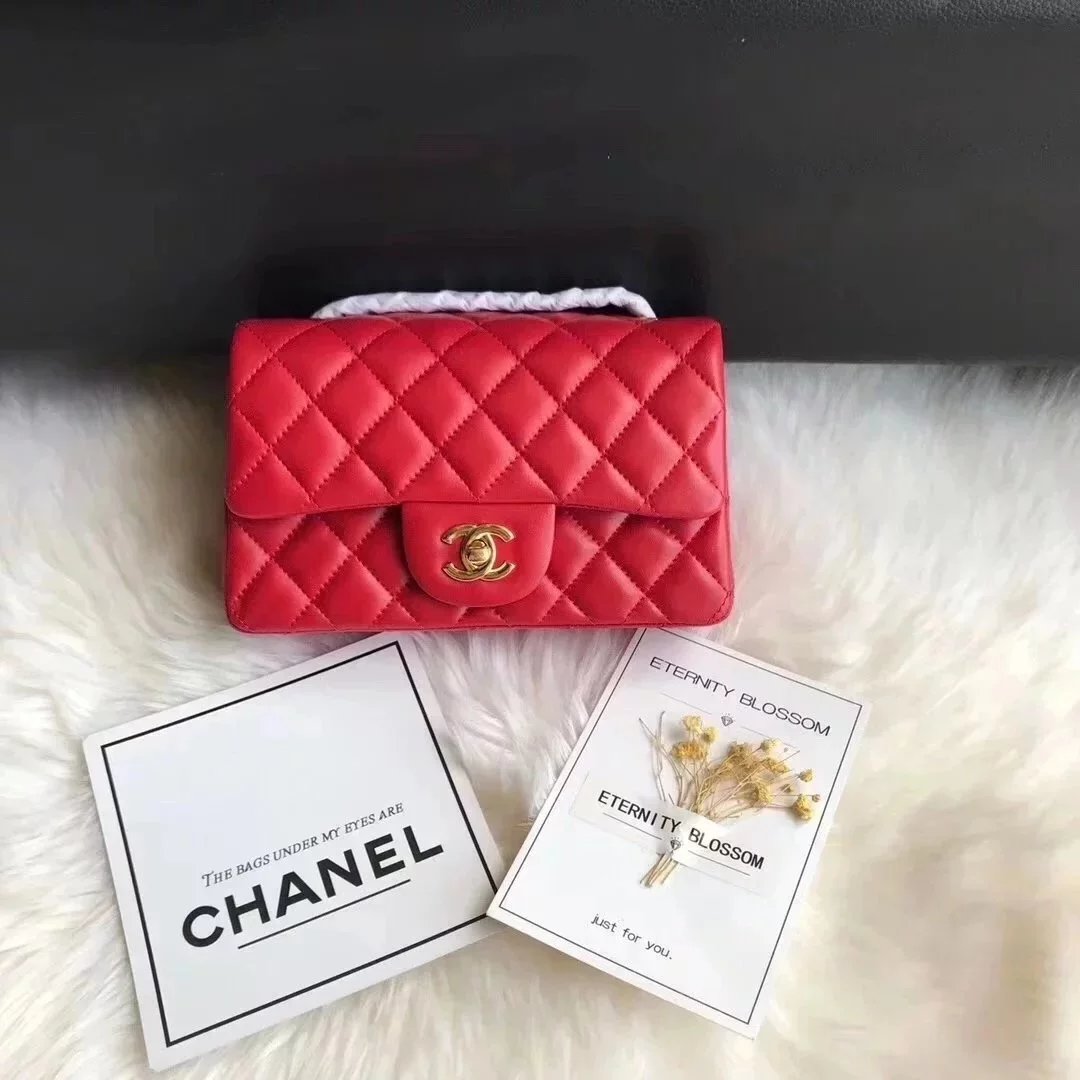 Chanel Women's Bag Top version 【Surrogate Shopping Version Genuine Goods Leather】l Classic CF Large Package mini20cm1116CF Fang Fat Flap Bag Original Sheepskin Women's Bag Chain Bag Crossbody Bag Caviar Cowhide CF20cm