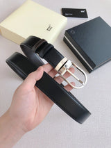 Montblanc Belt Top version 【Original Factory】Men's Leather Belt Width3.5cm Quality Full Set Packaging Original Imported Double-Sided Head Layer Cowhide 100% Original Pure Brass Buckle Dual-Use Fashion Elegant Boys Belt M Home New Custom Latest Hot