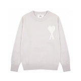 Ami Sweater Top Version2023Spring Men's Loose Inlay Wool Sweater
