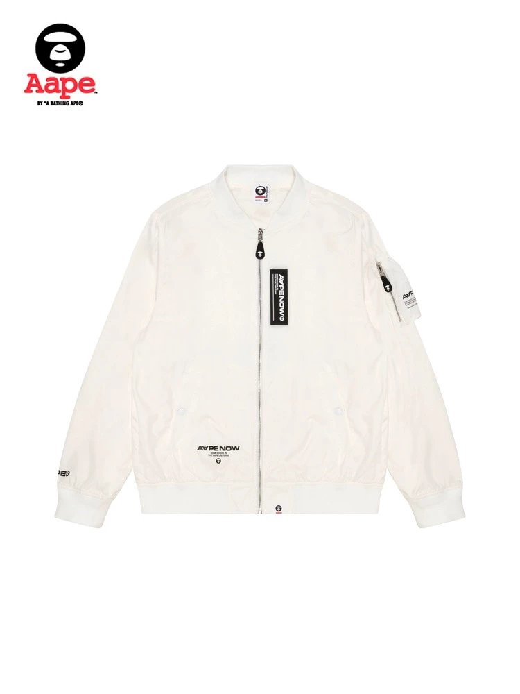 Bape Jackets Top Version Men's Spring and Summer Letter Printing Outdoor Zipper Pocket Casual Flying Jacket