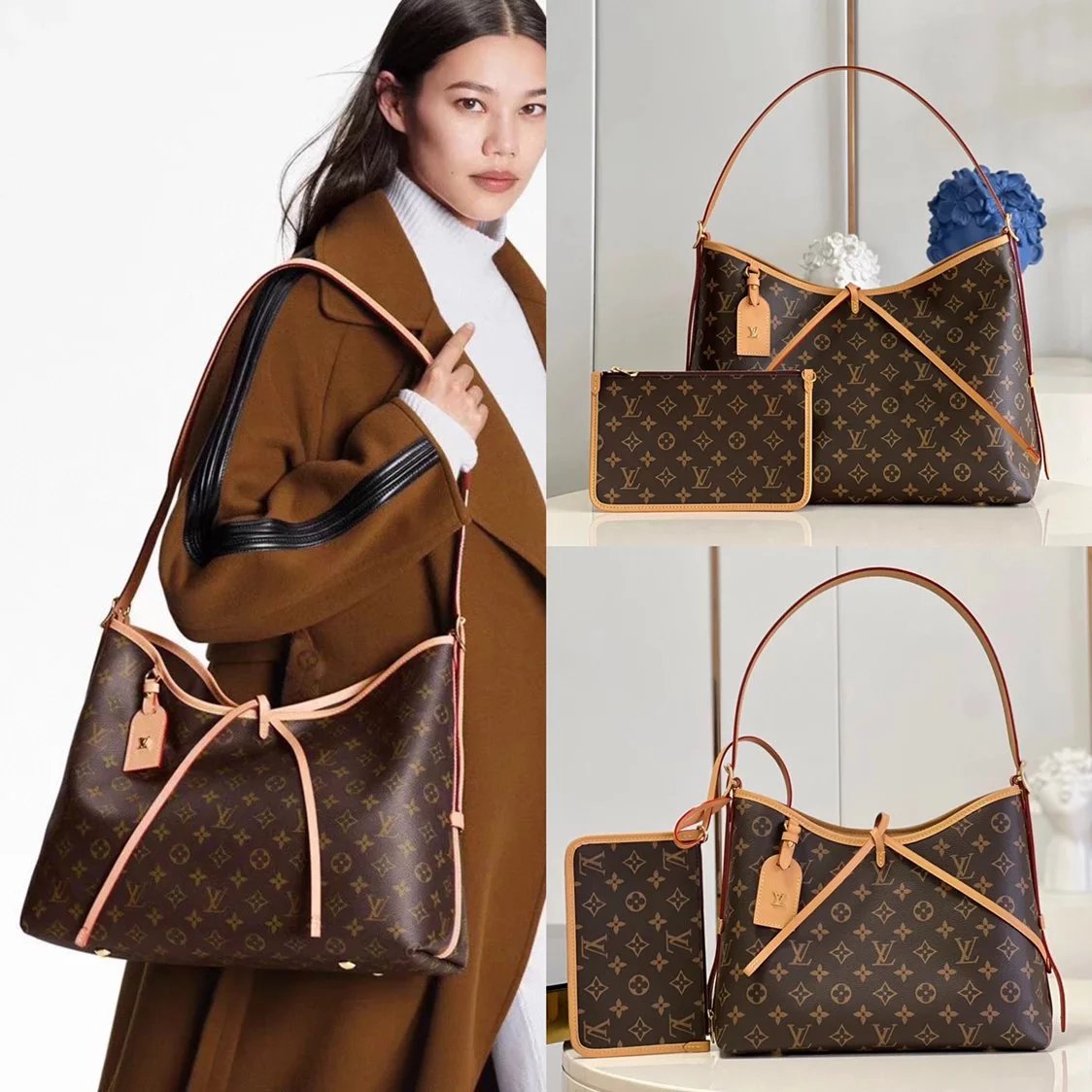 Louis Vuitton LV Women's Bag 2022New Brand New CarryAll Handbag Underarm Bag Middle-Ancient Shopping Bag Imported Classic Canvas Printed Tote Presbyopic Tote Bag Vintage Bag Mummy Bag Mother Bag Underarm Bag Handbag Clutch Bag Backpack Shoulder Bag Messen