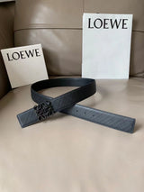 LOEWE Belt Top version Belt Genuine Cattlehide Leather Surface Original Single Original Single Double-Sided First Layer Original Cowhide4.0Men's Leather Belt Man's Belt Men's Belt Business Casual Pants Belt Men's Business Casual Belt Belt Men's High-End B